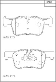 Комплект тормозных колодок ASIMCO KD7442