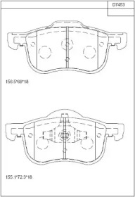 Комплект тормозных колодок ASIMCO KD7453