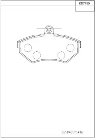 Комплект тормозных колодок ASIMCO KD7455