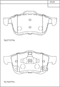 Комплект тормозных колодок ASIMCO KD7459