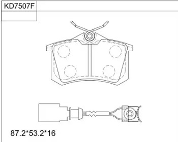 Комплект тормозных колодок ASIMCO KD7507F