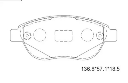 Комплект тормозных колодок ASIMCO KD7518