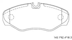 Комплект тормозных колодок, дисковый тормоз ASIMCO KD7522