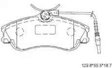 Комплект тормозных колодок, дисковый тормоз ASIMCO KD7523