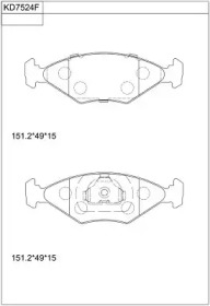 Комплект тормозных колодок ASIMCO KD7524F