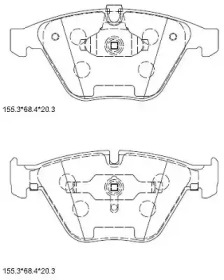 Комплект тормозных колодок ASIMCO KD7535