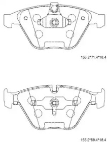 Комплект тормозных колодок ASIMCO KD7535H