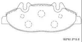 Комплект тормозных колодок ASIMCO KD7544