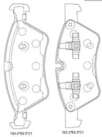 Комплект тормозных колодок ASIMCO KD7549