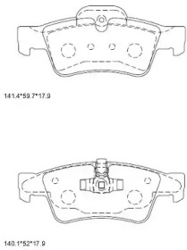 Комплект тормозных колодок ASIMCO KD7554