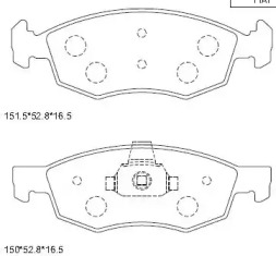 Комплект тормозных колодок ASIMCO KD7556