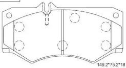 Комплект тормозных колодок ASIMCO KD7562