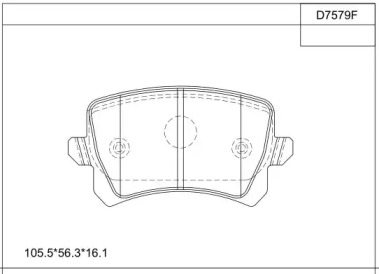 Комплект тормозных колодок, дисковый тормоз ASIMCO KD7579F