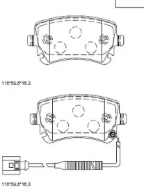 Комплект тормозных колодок ASIMCO KD7581