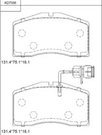 Комплект тормозных колодок ASIMCO KD7586