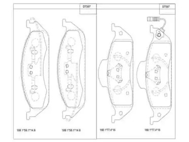 Комплект тормозных колодок ASIMCO KD7587