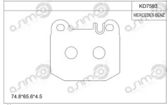 Комплект тормозных колодок ASIMCO KD7593