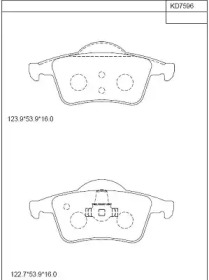 Комплект тормозных колодок ASIMCO KD7596