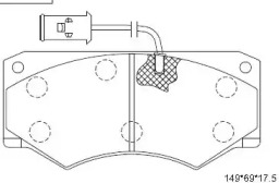 Комплект тормозных колодок ASIMCO KD7613