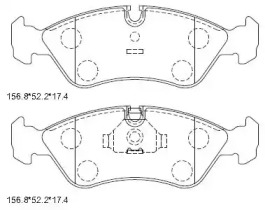 Комплект тормозных колодок ASIMCO KD7707