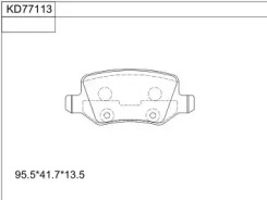 Комплект тормозных колодок ASIMCO KD77113