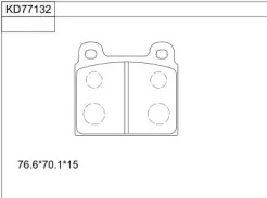 Комплект тормозных колодок ASIMCO KD77132