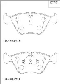 Комплект тормозных колодок ASIMCO KD7717