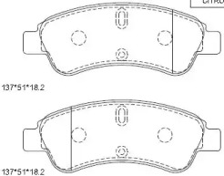 Комплект тормозных колодок, дисковый тормоз ASIMCO KD7722