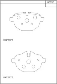 Комплект тормозных колодок ASIMCO KD77237