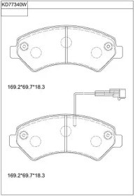 Комплект тормозных колодок ASIMCO KD77340W