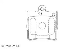 Комплект тормозных колодок ASIMCO KD7740