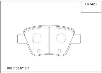 Комплект тормозных колодок ASIMCO KD77428