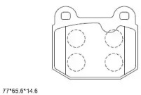 Комплект тормозных колодок ASIMCO KD7743