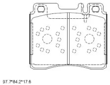 Комплект тормозных колодок ASIMCO KD7745