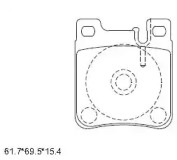 Комплект тормозных колодок ASIMCO KD7750