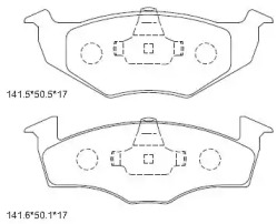 Комплект тормозных колодок, дисковый тормоз ASIMCO KD7753