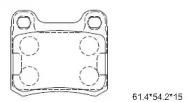 Комплект тормозных колодок ASIMCO KD7760F