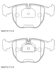 Комплект тормозных колодок ASIMCO KD7761