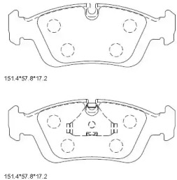 Комплект тормозных колодок, дисковый тормоз ASIMCO KD7774