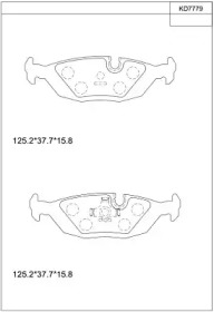 Комплект тормозных колодок ASIMCO KD7779