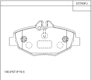 Комплект тормозных колодок ASIMCO KD7783F