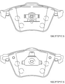 Комплект тормозных колодок, дисковый тормоз ASIMCO KD7798H