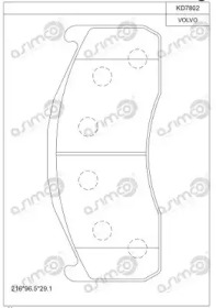 Комплект тормозных колодок ASIMCO KD7802