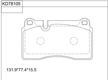 Комплект тормозных колодок ASIMCO KD78105