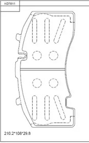 Комплект тормозных колодок ASIMCO KD7811