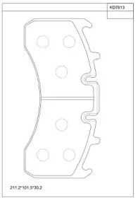 Комплект тормозных колодок ASIMCO KD7813