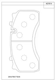 Комплект тормозных колодок ASIMCO KD7814