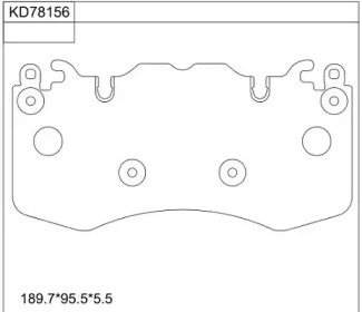 Комплект тормозных колодок ASIMCO KD78156