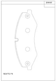 Комплект тормозных колодок ASIMCO KD78157