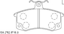 Комплект тормозных колодок ASIMCO KD8702